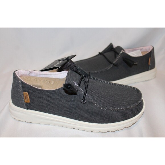 Hey Dude Wendy Women's SZ 6 BLACK Lightweight Slip On Sneaker Shoes NIB - Picture 1 of 5
